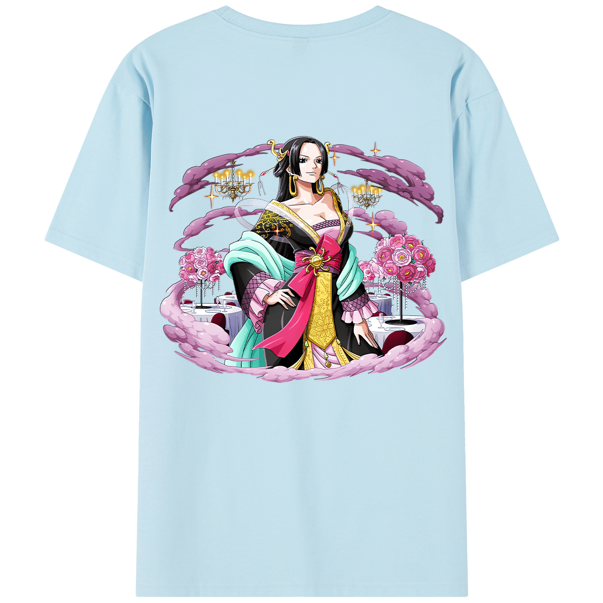 ワンピース ボア・ハンコック ONE PIECE Boa·Hancock 綿100％半袖Tシャツ（背面プリント）
